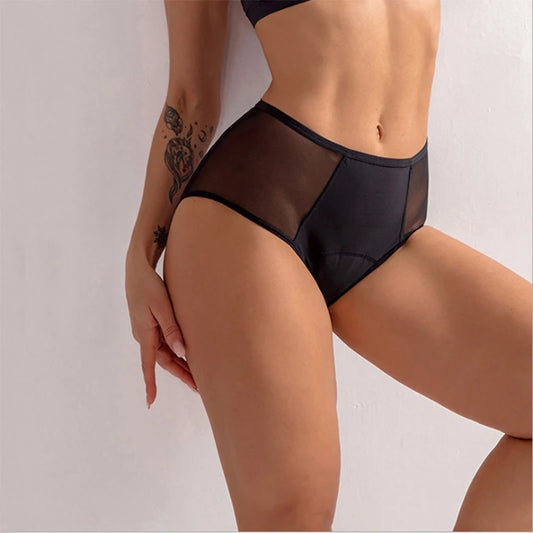 PowerFlow High-Waisted Panties Sheer Black